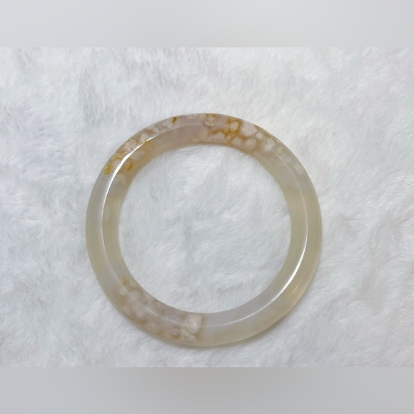 Flower Agate/ Cherry Blossom Agate Bangle - Picture 6 of 6